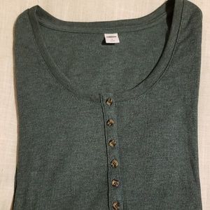 Old Navy Henley - Green - Medium